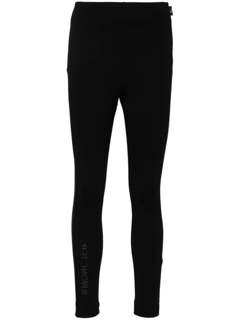 rubberised-logo performance leggings