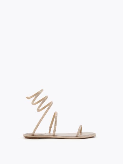 CLEO GOLD FLAT SANDAL 10