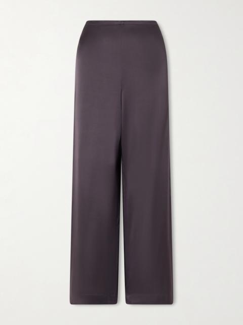 Stroll Silk-blend Satin Wide-leg Pants