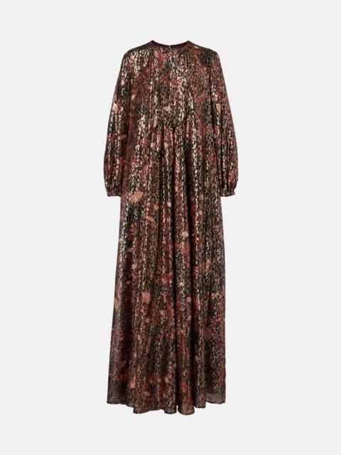 Zinnia silk-blend maxi dress