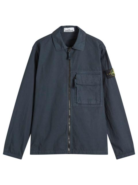Stone Island Canvas Weave Cotton Zip Shirt Jacket
