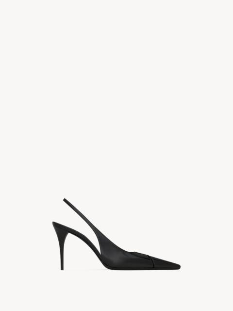 BABYLONE BRETEUIL SLINGBACK PUMPS IN SMOOTH LEATHER