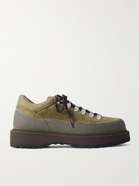 Cornaro Rubber and Nubuck-Trimmed Suede Boots Green