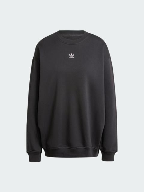Essentials Fleece Long Oversized Crew Sweatshirt