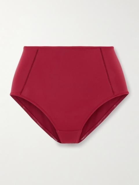 Les Essentiels Brina Soyeuse Picot-trimmed Stretch-jersey Briefs