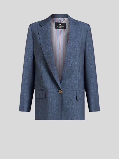 WOOL JACKET WITH MEDALLION MOTIF