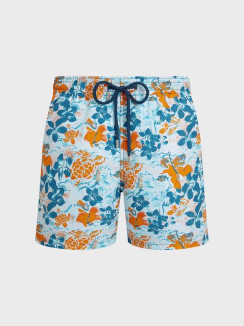 MEN SWIM TRUNKS JUNGLE TURTLES