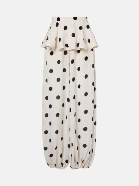 Polka-dot balloon pants