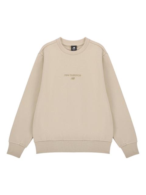 New Balance Solid Color Round Neck Sports Pullover Khaki AMT21555-PEB