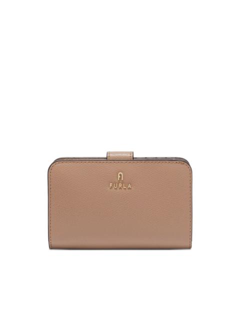 medium Camelia leather flap wallet