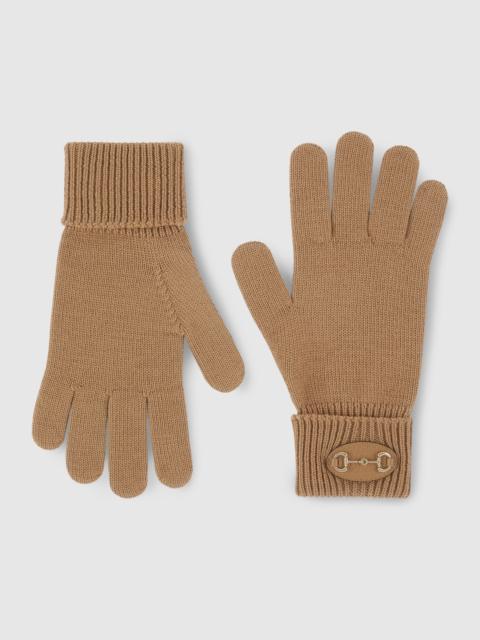 Wool gloves with Horsebit