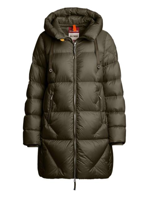 hooded quilted coat