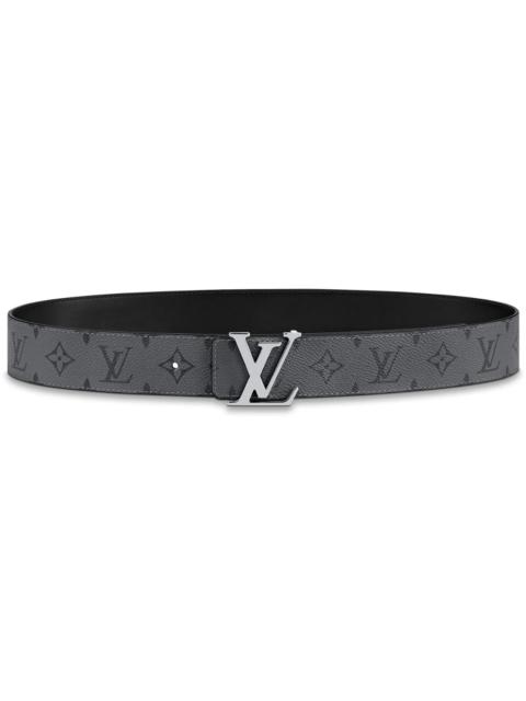 Louis Vuitton Reversible Belt Initiales Monogram Eclipse Reverse 40MM Gray