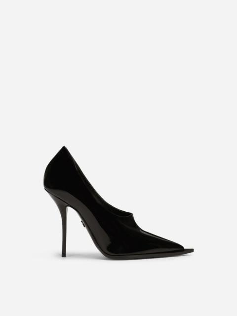 Patent leather pumps