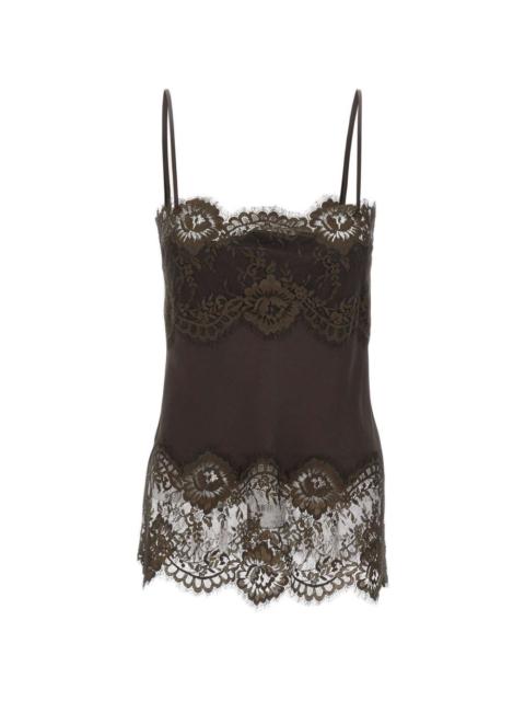 Linnea lace-panel top