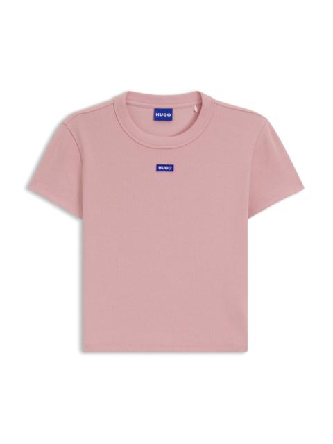 LOGO-BADGE SLIM-FIT T-SHIRT IN STRETCH COTTON