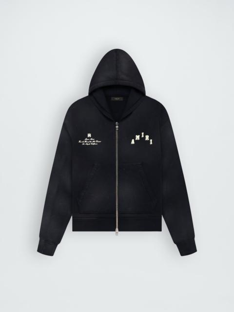 パーカー・フーディ AMIRI Music Club Zip Up Hoodie Amiri Music Club Zip Up Hoodie In Black | ModeSens
