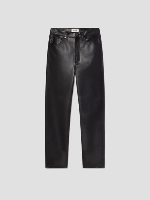 90'S PINCH WAIST HIGH RISE STRAIGHT LONG (RECYCLED LEATHER) IN DETOX