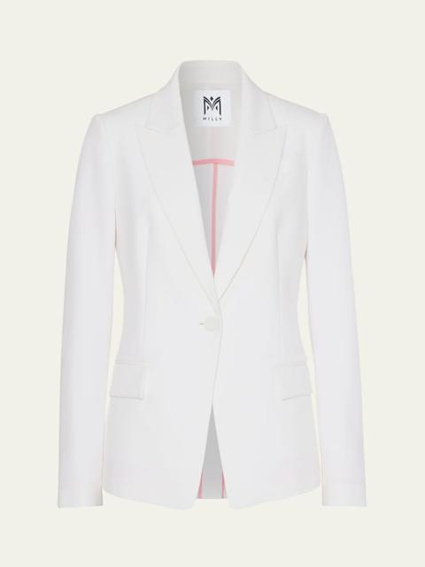 Avery Single-Button Cady Blazer