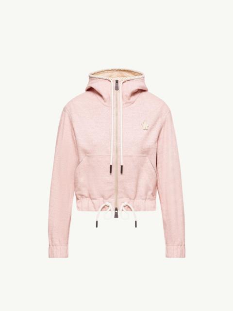 Linen & Cotton Blend Zip-Up Hoodie