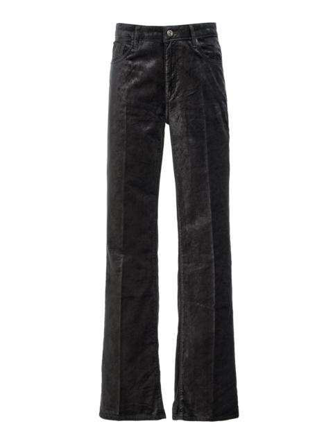 The Reboot Cotton-Blend Velvet Bootcut Trousers green