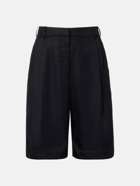 Marfa pleated twill Bermuda shorts