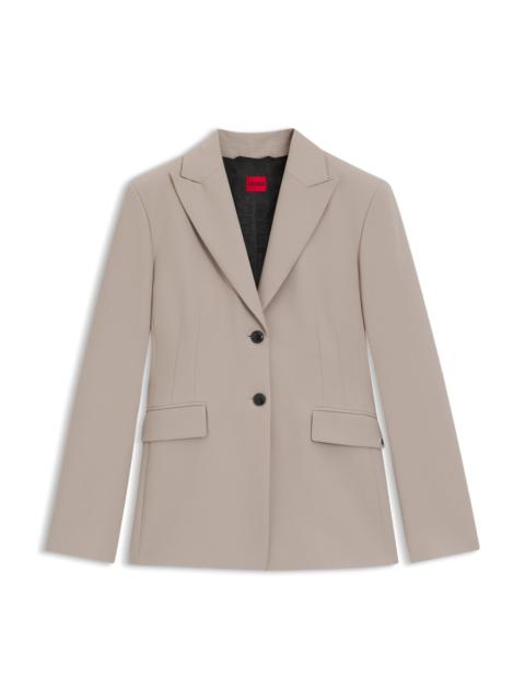 REGULAR-FIT BLAZER IN PINSTRIPE STRETCH FABRIC