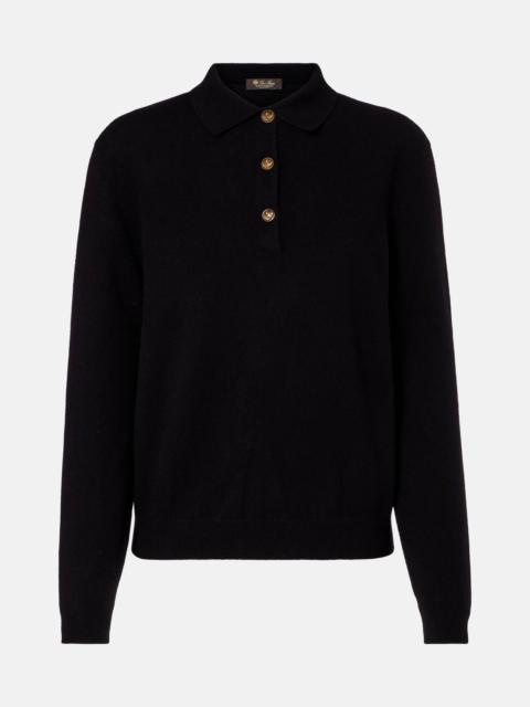 Classic cashmere polo sweater
