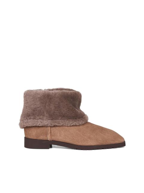 shearling-cuff boots