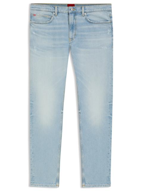 EXTRA-SLIM-FIT JEANS IN BRIGHT-BLUE STRETCH DENIM
