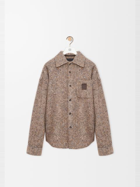 Overshirt in wool and llama blend