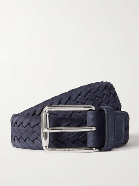 3.5cm Woven Suede Belt