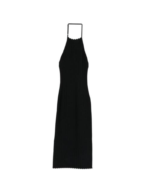 Tablier halterneck midi dress