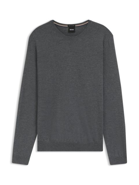 REGULAR-FIT SWEATER IN MERINO WOOL WITH CREW NECKLINE