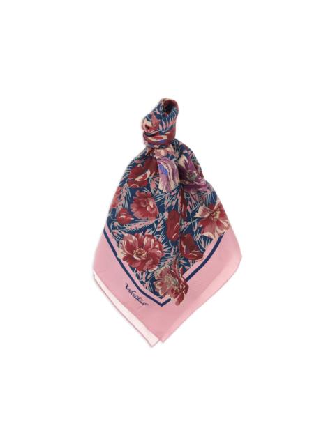 poppies print silk scarf