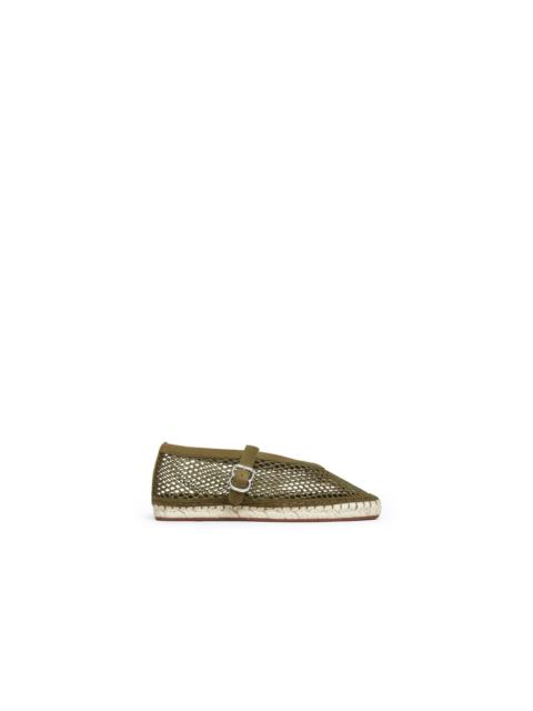 ESPADRILLES IN FISHNET AND SUEDE