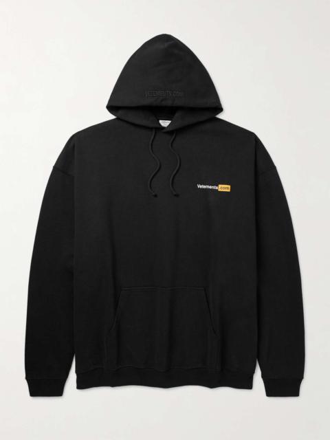 Logo-Print Cotton-Blend Jersey Hoodie