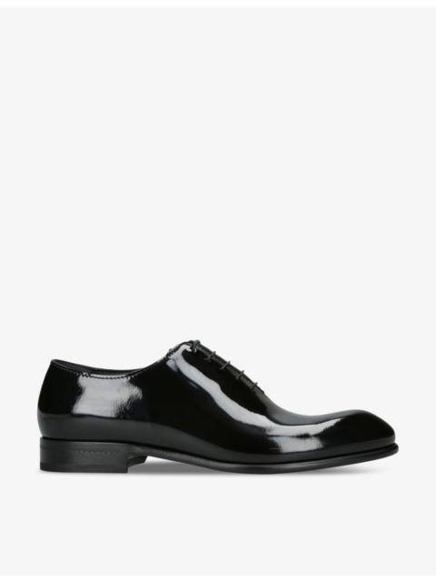 Vienna whole-cut patent-leather Oxford shoes