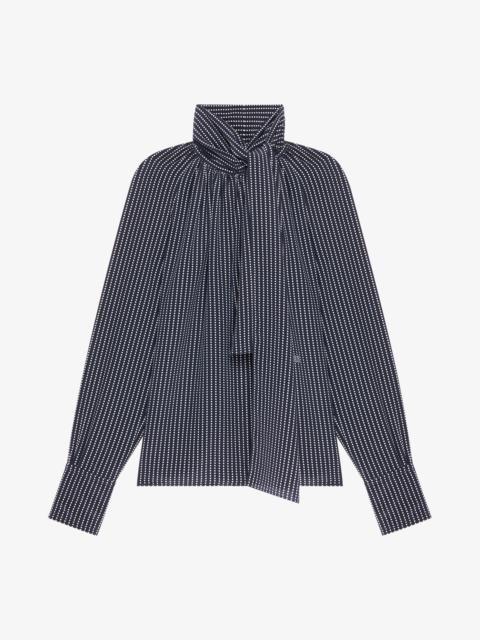 POLKA DOTS BLOUSE IN SILK WITH LAVALLIÈRE