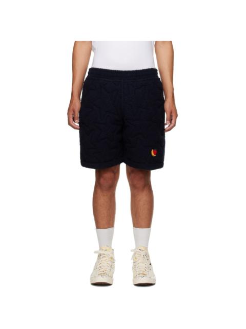 Navy Quilted Shorts