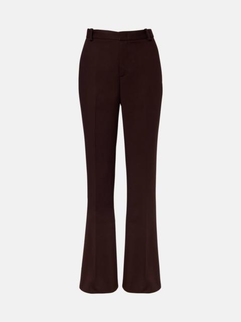 Mid-rise flared pants