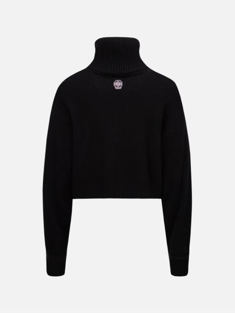 KAMON EMBROIDERY TURTLENECK KNITTED PULLOVER