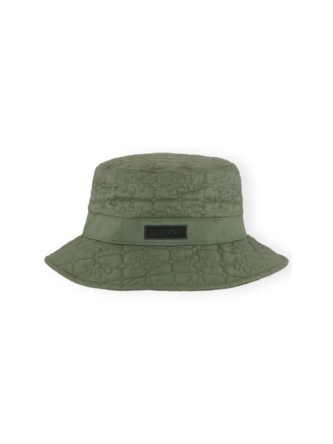 logo-patch quilted bucket hat