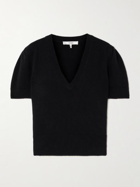 Gathered Recycled-cashmere Sweater
