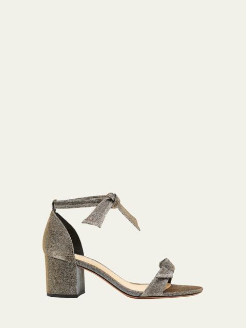 Clarita Metallic Ankle-Bow Sandals