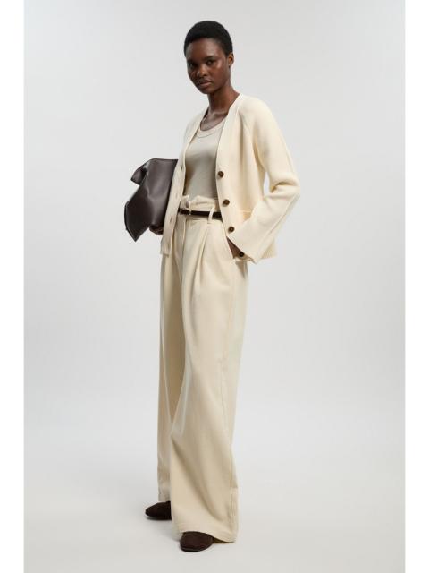 Petite Cotton Knitted Button Cardigan