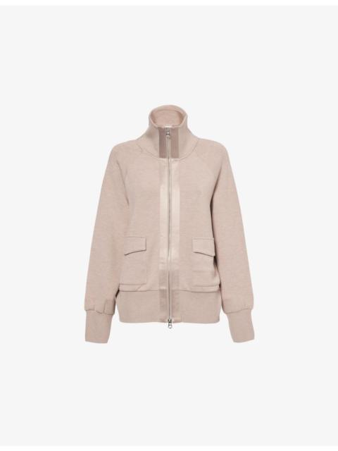 Roxbury sateen-trimmed stretch-woven jacket