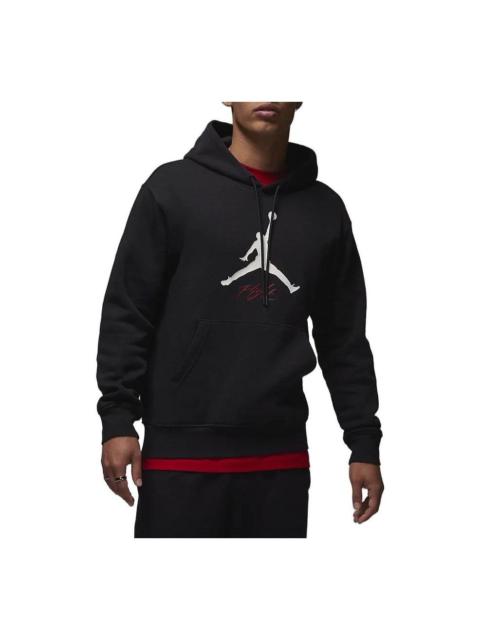 Air Jordan Fleece Hoodie 'Black white' FD7546-010