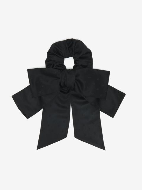 Skull Jacquard Bow Scrunchie