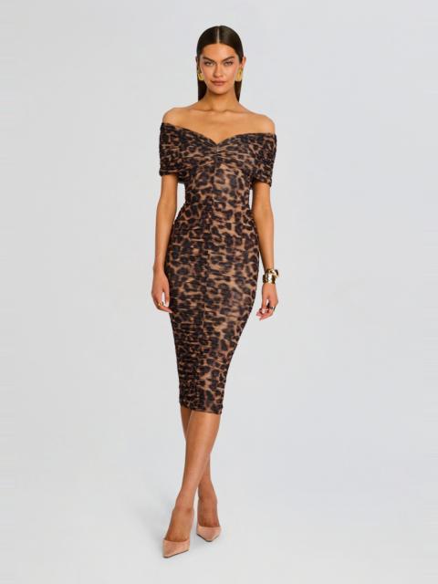 GIANINA MESH MIDI DRESS